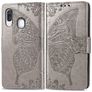 Mobigear Butterfly Samsung Galaxy A40 Hoesje Bookcase Portemonnee - Grijs