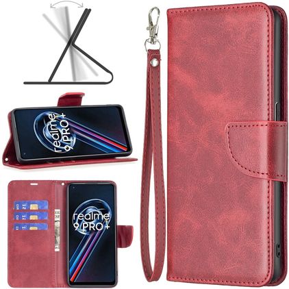 Mobigear Excellent Realme 9 Pro Plus Hoesje Bookcase Portemonnee - Rood