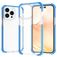 Mobigear Full Bumper iPhone 14 Pro Max Hoesje Hardcase Backcover Shockproof - Transparant / Blauw