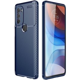 Mobigear Racing Motorola Moto G71 5G Hoesje Flexibel TPU Backcover - Blauw