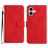 Mobigear Stitch iPhone 17 Hoesje Bookcase Portemonnee - Rood
