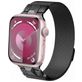 Mobigear Mecha Loop Milanese Apple Watch Bandje Magneetsluiting - 49/46/45/44 mm - Grijs