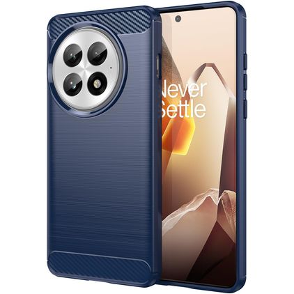 Mobigear Brushed Slim OnePlus 13 Hoesje Flexibel TPU Backcover - Blauw