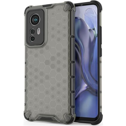 Mobigear Honeycomb Xiaomi 12 Hoesje Hardcase Backcover Shockproof - Zwart