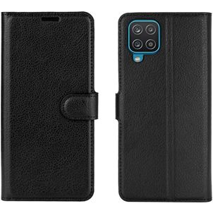 Mobigear Classic Samsung Galaxy A12 Hoesje Bookcase Portemonnee - Zwart