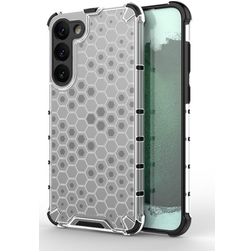 Mobigear Honeycomb Samsung Galaxy S23 Plus Hoesje Hardcase Backcover Shockproof - Wit