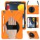 Mobigear SureGrip XGuard iPad 9 (2021) Hoes Hard Kunststof,Siliconen Backcover + Stylus Houder + Schouderband + Standaard - Oranje