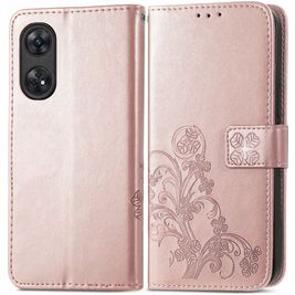 Mobigear Clover OPPO Reno 8T 4G Hoesje Bookcase Portemonnee - Roségoud