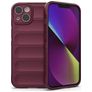 Mobigear Bumpy iPhone 14 Hoesje Flexibel TPU Backcover - Bordeaux Rood