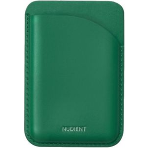Nudient Magnetic Leren Pasjeshouder - 3 Pasjes - MagSafe Compatible - Emerald Green