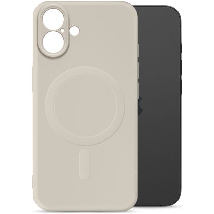 My Style Protective Flex iPhone 16 Plus MagSafe Hoesje Flexibel TPU Backcover - Antique White