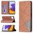 Mobigear Rhombus Slim Samsung Galaxy A22 5G Hoesje Bookcase - Bruin