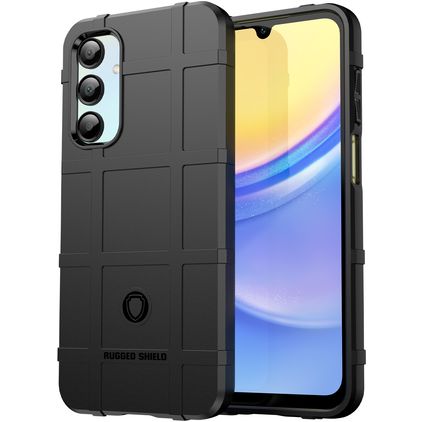 Mobigear Rugged Shield Samsung Galaxy A16 Hoesje Flexibel TPU Backcover Shockproof - Zwart