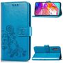 Mobigear Clover Samsung Galaxy A70 Hoesje Bookcase Portemonnee - Blauw