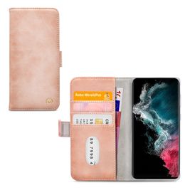 Mobilize Elite Gelly Samsung Galaxy S22 Ultra Hoesje Bookcase Portemonnee - Soft Pink