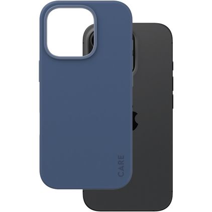 CARE by PanzerGlass Fashionable iPhone 16 Pro Siliconen MagSafe Hoesje Backcover - Blauw
