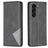 Mobigear Rhombus Slim Samsung Galaxy S23 Plus Hoesje Bookcase - Zwart