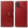 Mobigear Snap Button Samsung Galaxy A21s Hoesje Bookcase Portemonnee - Rood