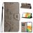 Mobigear Flowers Samsung Galaxy A35 Hoesje Bookcase Portemonnee - Grijs