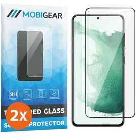Mobigear Premium Samsung Galaxy S22 Glazen Screenprotector - Case Friendly - Zwart (2-Pack)