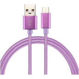 Mobigear Nylon USB-A naar USB-C Kabel 1 Meter - Paars Mobigear Nylon USB-A naar USB-C Kabel 1 Meter - Paars