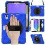 Mobigear SureGrip XGuard iPad Mini 7 (2024) Hoes Hard Kunststof,Siliconen Backcover + Stylus Houder + Schouderband + Standaard - Blauw