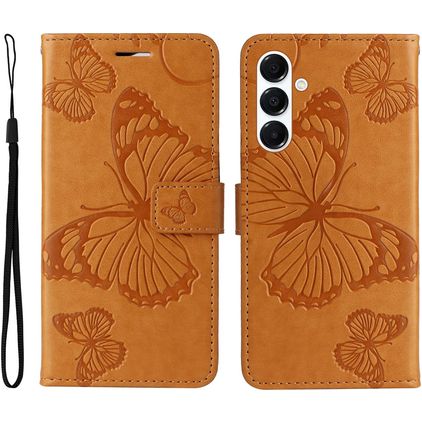 Mobigear Butterfly Samsung Galaxy A26 Hoesje Bookcase Portemonnee - Cognac