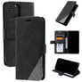 Mobigear Rhombus iPhone 12 Hoesje Bookcase Portemonnee - Zwart