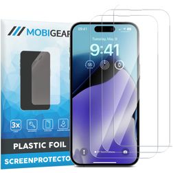 Mobigear iPhone 15 Plus Screenprotector Folie - Case Friendly (3-Pack)