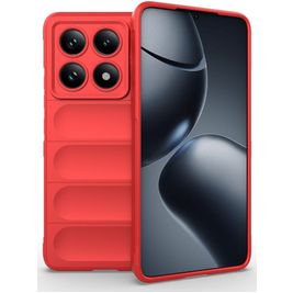 Mobigear Bumpy Xiaomi 14T Pro Hoesje Flexibel TPU Backcover - Rood