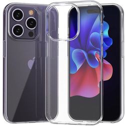 Mobigear Basics Doorzichtig iPhone 15 Pro Max Hoesje Flexibel TPU Backcover - Transparant
