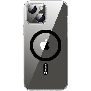 Valenta Doorzichtig iPhone 13 MagSafe Hoesje Gehard Glas Backcover - Transparant