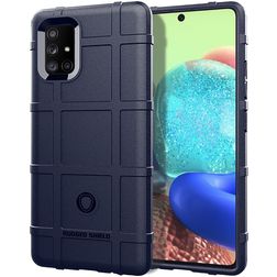 Mobigear Rugged Shield Samsung Galaxy M51 Hoesje Flexibel TPU Backcover Shockproof - Blauw