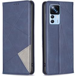 Mobigear Rhombus Slim Xiaomi 12T Pro Hoesje Bookcase - Blauw