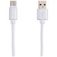 Mobigear Nylon USB-A naar USB-C Kabel 0.2 Meter - Wit