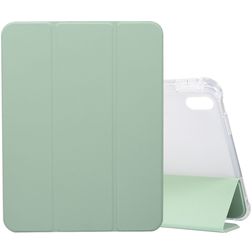 Mobigear Tri-Fold Gel iPad 11 (2025) Hoes TPU,Kunstleer Bookcase + Stylus Houder - Groen