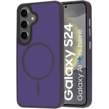 Mobiparts Hardcover Samsung Galaxy S24 MagSafe Hoesje Hardcase Backcover - Satin Purple