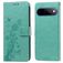 Mobigear Flowers Google Pixel 11 Pro XL Hoesje Bookcase Portemonnee - Groen