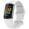Mobigear Sport Dual Siliconen Fitbit Charge 5 Bandje Druksluiting - Wit