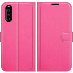 Mobigear Classic Sony Xperia 10 III Hoesje Bookcase Portemonnee - Magenta