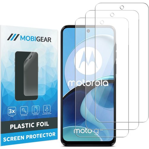 Mobigear Motorola Moto G14 Screenprotector Folie - Case Friendly (3-Pack)