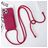 Mobigear Lanyard Card iPhone 15 Pro Max Siliconen Hoesje met koord en Pasjeshouder - Bordeaux Rood