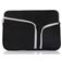 Mobigear Double Zipper Neopreen Laptop Sleeve 11 inch Laptop hoes - Zwart