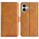 Mobigear Slim Magnet iPhone 17 Hoesje Bookcase Portemonnee - Cognac