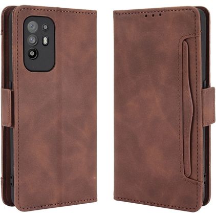 Mobigear Slide Wallet OPPO A94 5G Hoesje Bookcase Portemonnee - Bruin