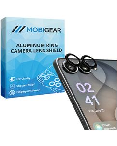 Mobigear Single Samsung Galaxy Z Flip 8 Glazen Camera Lens Protector - Case Friendly - Zwart