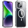 Valenta Trend iPhone 15 MagSafe Hoesje Hardcase Backcover - Transparant / Wit