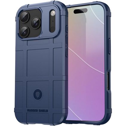 Mobigear Rugged Shield iPhone 18 Pro Hoesje Flexibel TPU Backcover Shockproof - Blauw