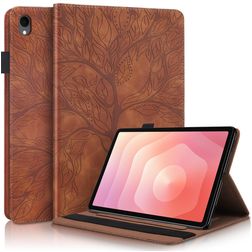 Mobigear Tree Samsung Galaxy Tab S11 Hoes Bookcase + Stylus Houder - Bruin