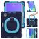 Mobigear RingGuard iPad Mini 7 (2024) Hoes Hard Kunststof,Siliconen Backcover + Stylus Houder + Schouderband + Standaard - Blauw